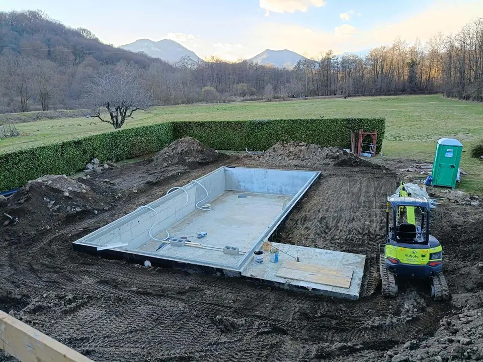 Reinforced concrete shell nearly complete